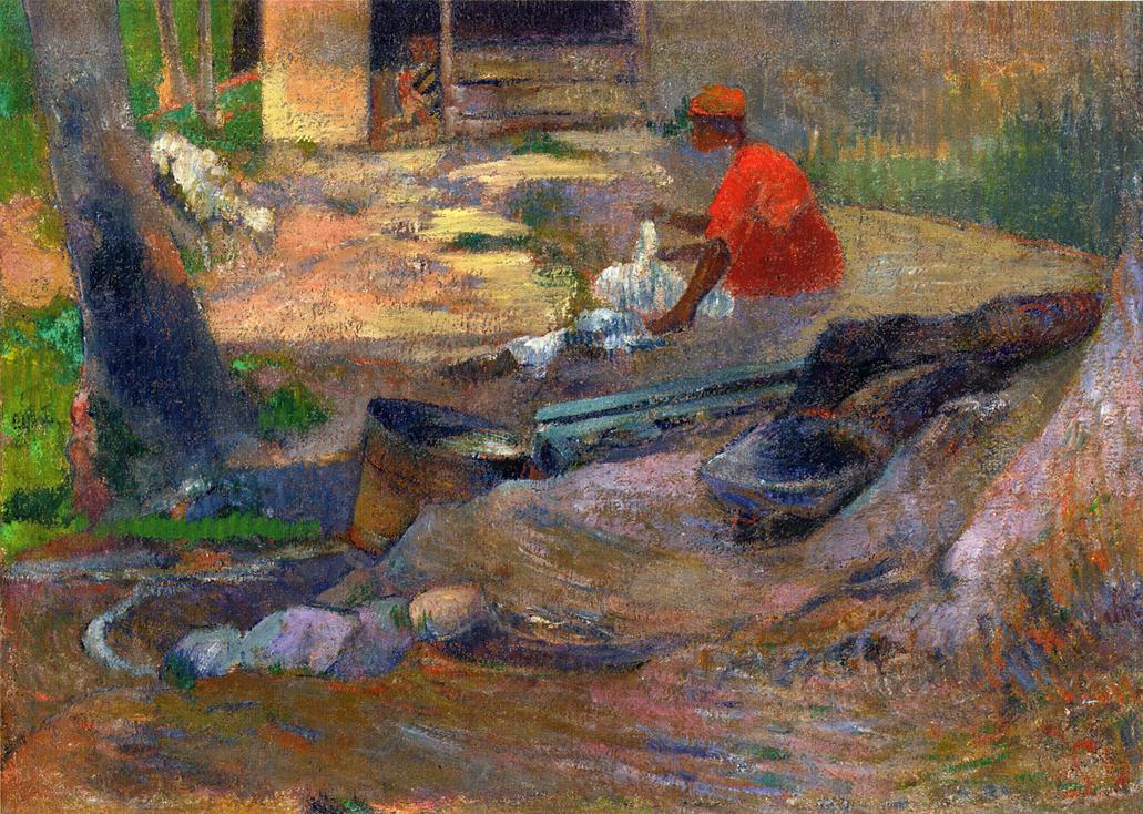 A Little Washerwoman - Paul Gauguin Painting